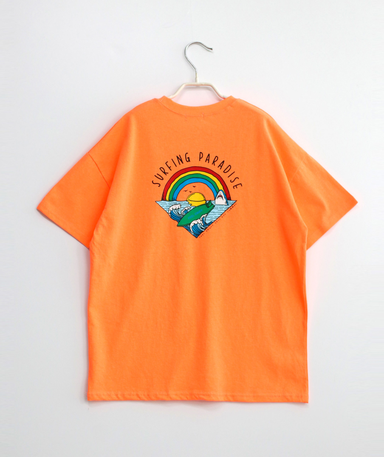 반팔 티셔츠 오렌지 색상 이미지-S52L2